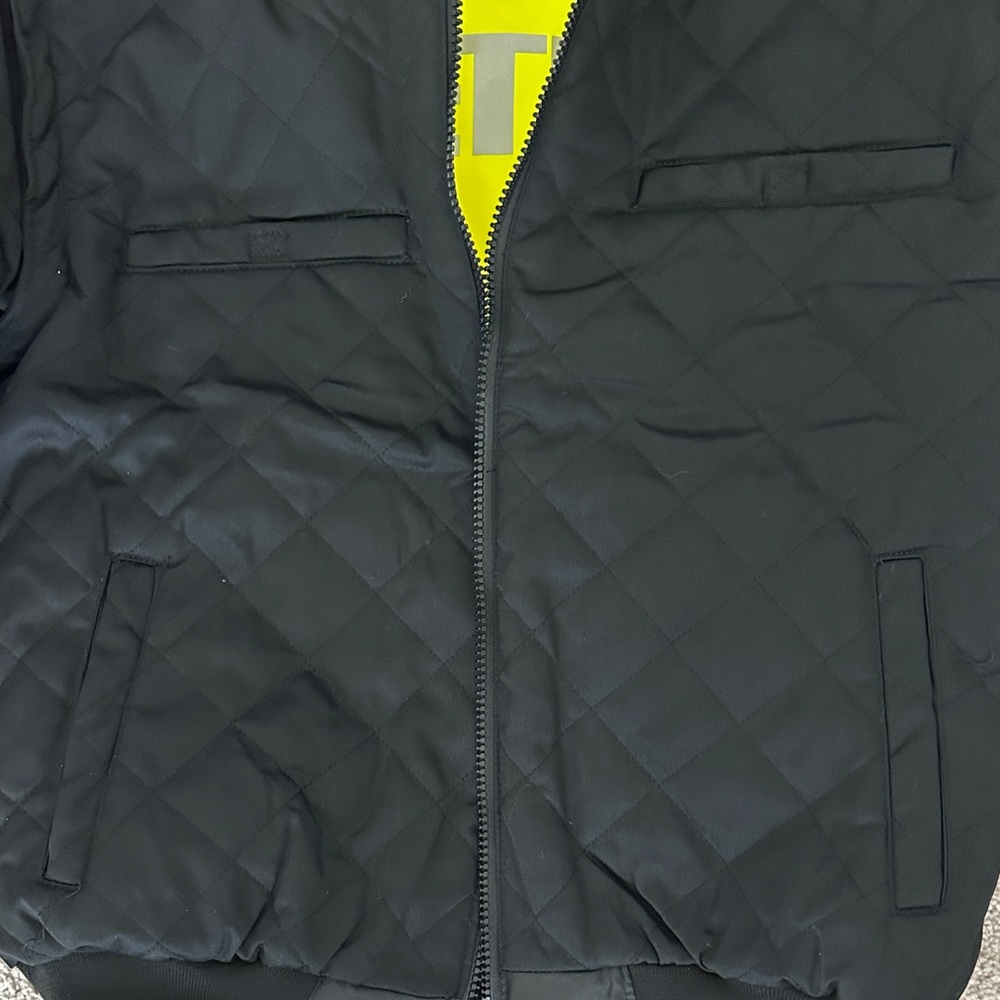 New Men’s 2 tone reversible black and yellow safety apparel jacket - Picture 7 of 11